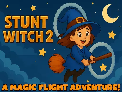 Stunt Witch 2: Night Sky Broom Adventure game thumbnail